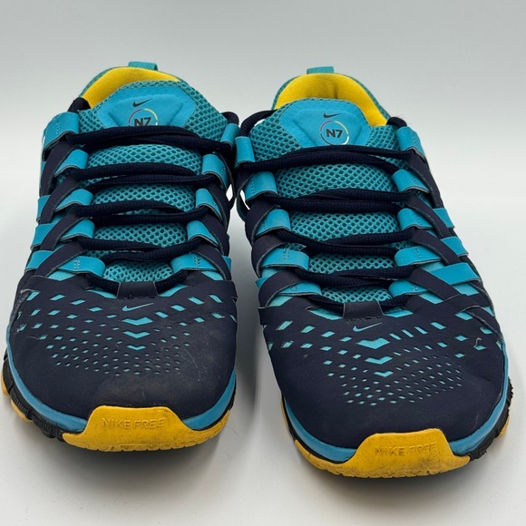 Nike 2012 5.0 Free Trainer Running Shoes Teal Blue Yellow Mens Size 9.5